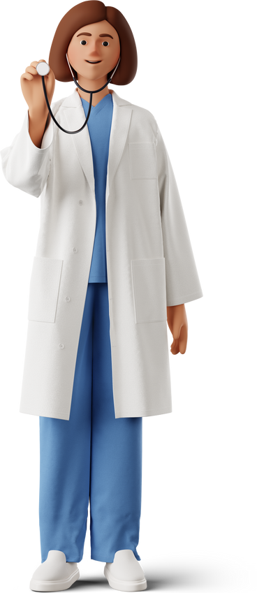 female doctor with stethoscope в PNG, SVG