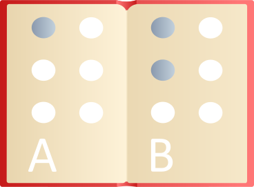 book with braille PNG, SVG