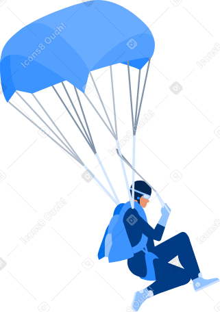 парашютист в PNG, SVG