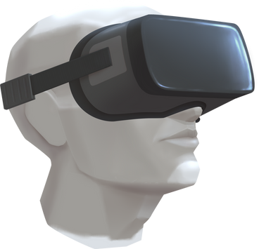 head with vr headset PNG, SVG