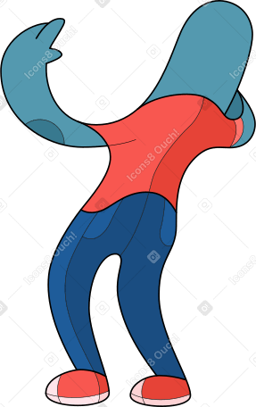 man thin holding Illustration in PNG, SVG