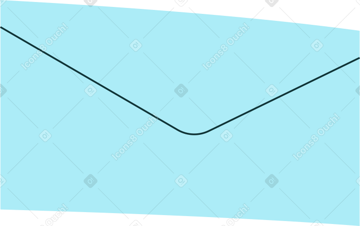 warped light blue letter Illustration in PNG, SVG