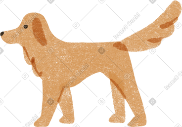 Brown dog walking PNG, SVG