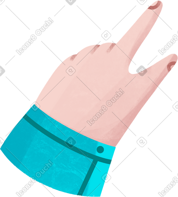 Hand with blue sleeve PNG, SVG