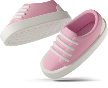 pink sneakers floating PNG, SVG