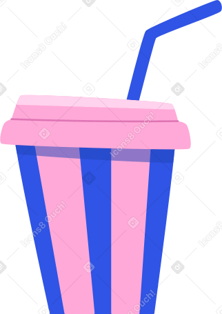 drink in a paper cup Illustration in PNG, SVG