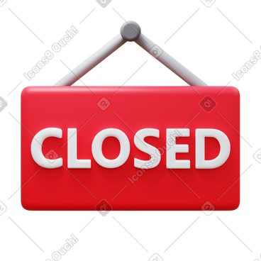 Closed sign PNG, SVG