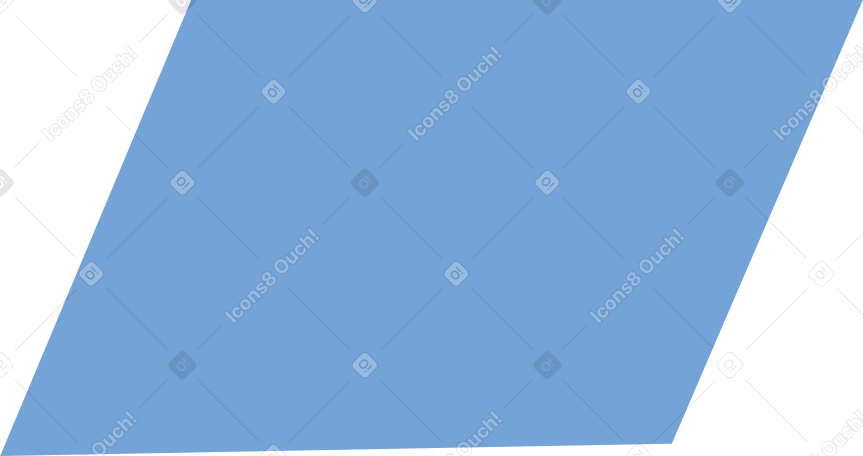 blue parallelogram Illustration in PNG, SVG