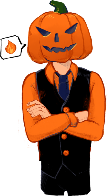 man with pumpkin head PNG, SVG