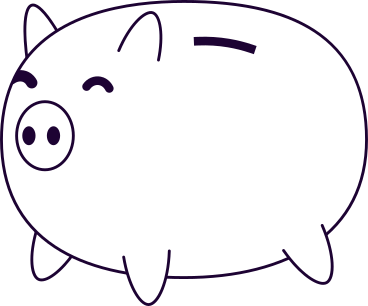white piggy bank PNG, SVG