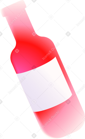 red glass bottle PNG, SVG