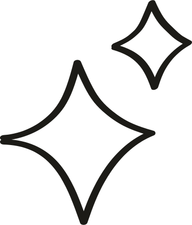 black two stars Illustration in PNG, SVG