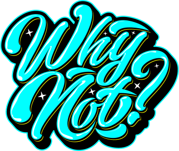 Schriftzug „warum nicht“ mit schatten- und sternentext PNG, SVG