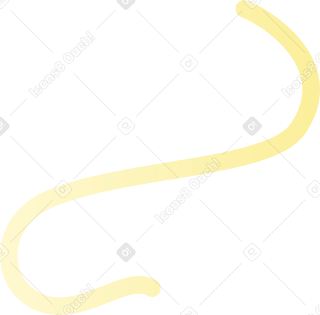 Línea decorativa degradado amarillo PNG, SVG