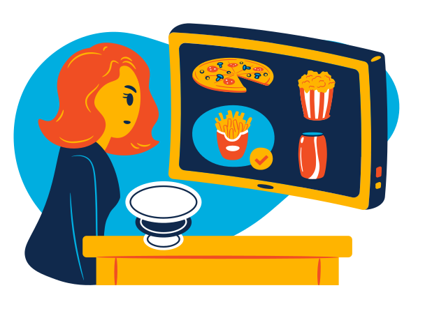 Online food ordering Illustration in PNG, SVG