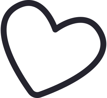 small linear heart PNG, SVG