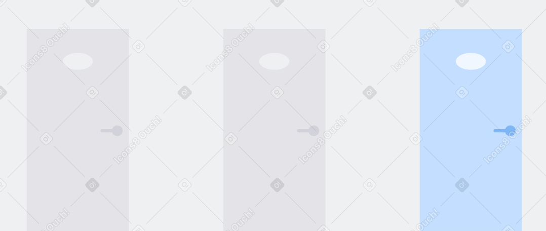 three doors for background PNG, SVG