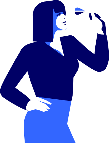 woman with a dart in one hand PNG, SVG