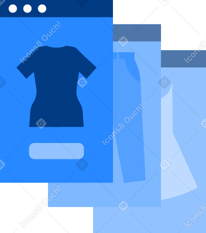 online cards with clothes Illustration in PNG, SVG