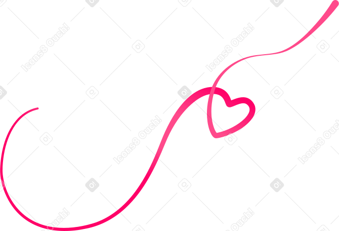 pink heart ribbon PNG、SVG