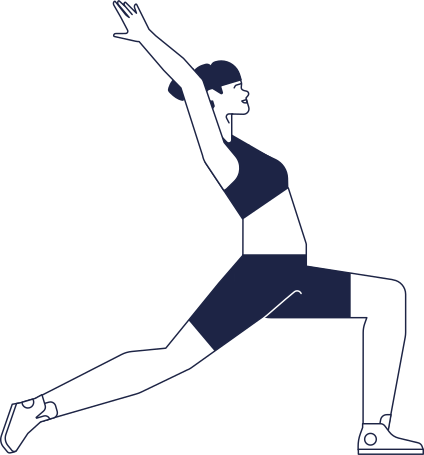 Illustration femme en ligne de pose de yoga aux formats PNG, SVG