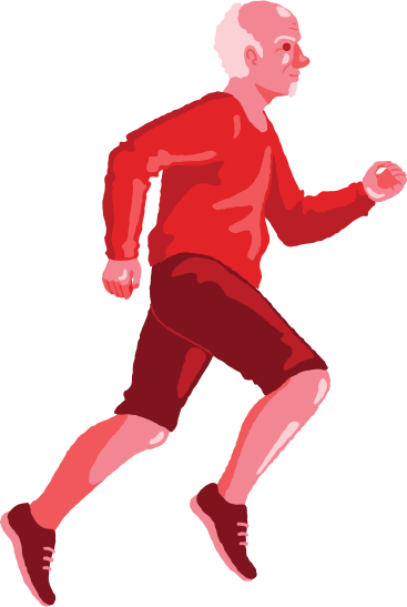 Alter mann rennt PNG, SVG