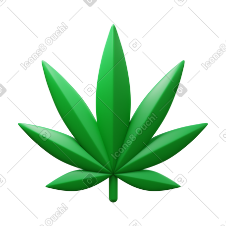 3D cannabis PNG, SVG