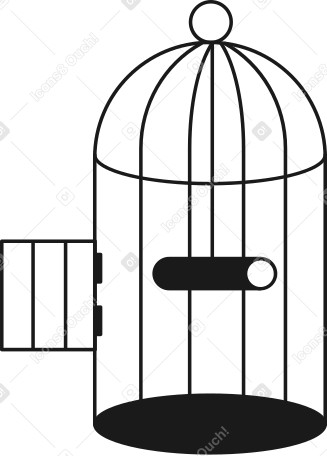 open cage with slider PNG, SVG