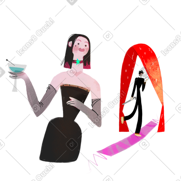 男人因退订而让女人退出聚会 PNG, SVG