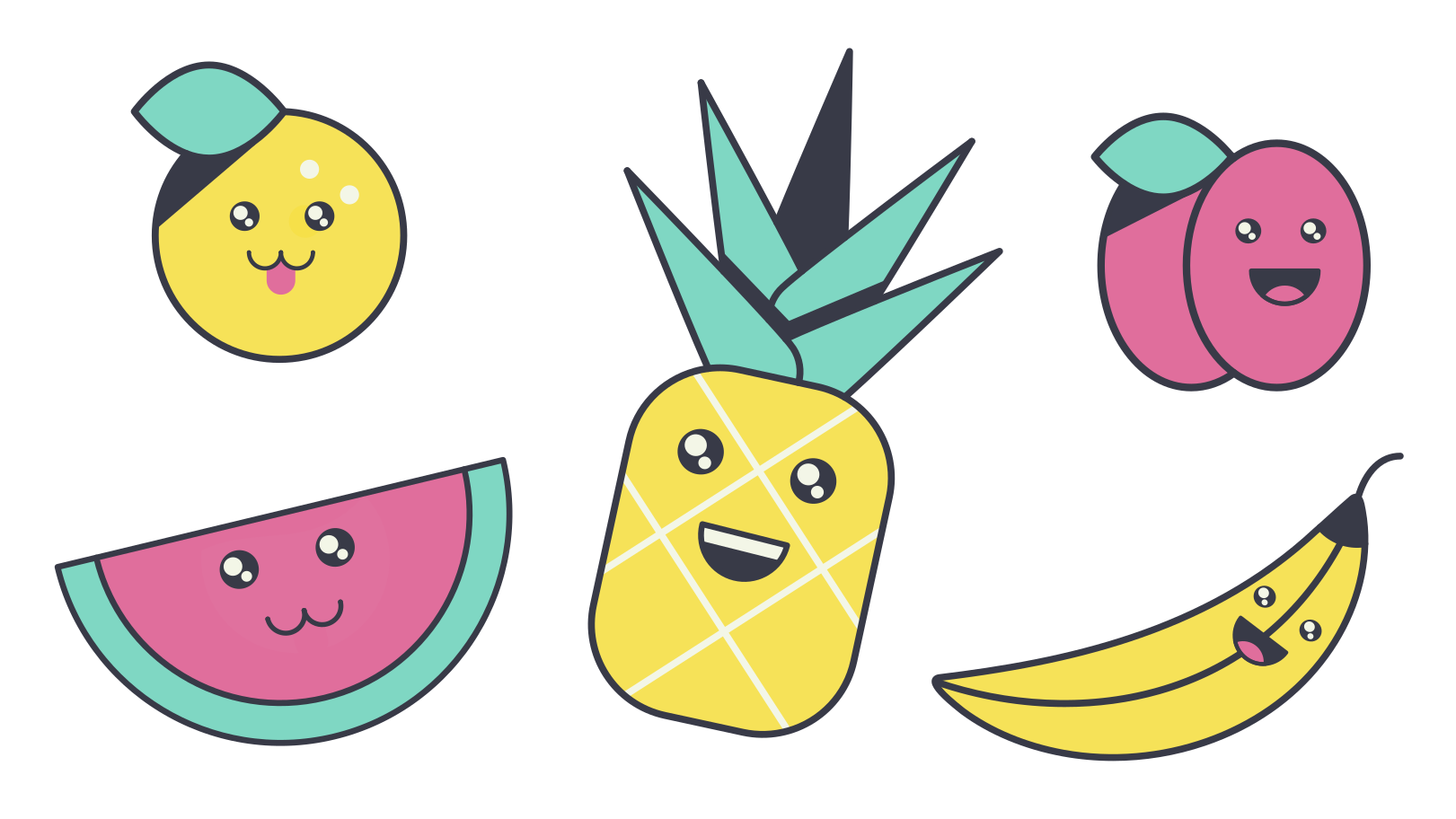Fruits Illustration in PNG, SVG