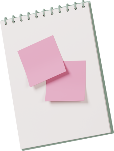 notebook with sticky notes PNG、SVG