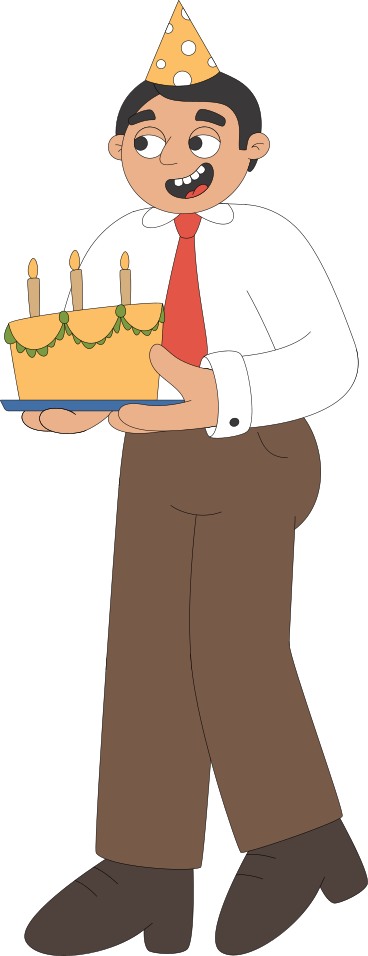 Boss with cake PNG, SVG