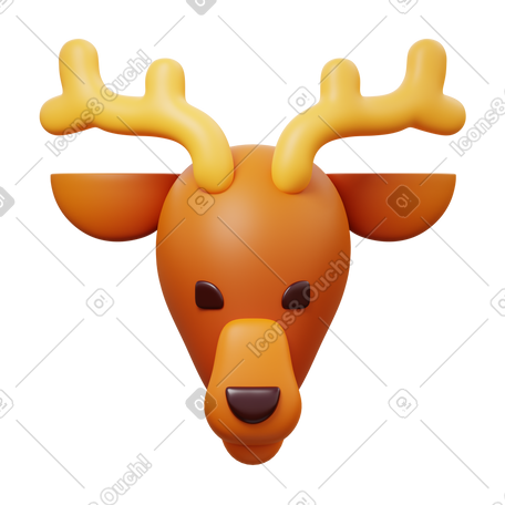 3D deer PNG, SVG