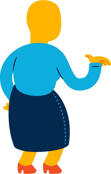 old woman standing back PNG, SVG