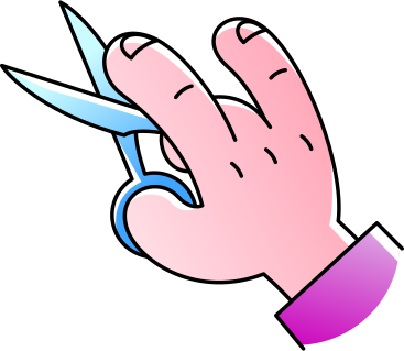 Hand mit einer schere PNG, SVG