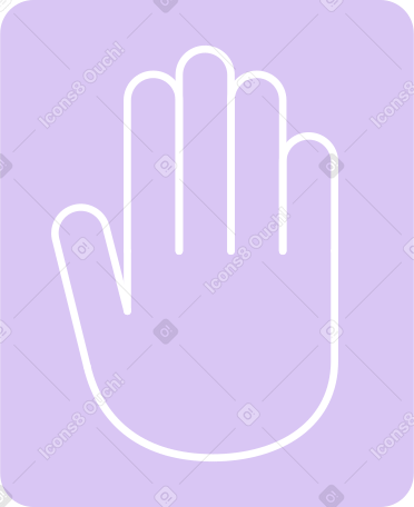 block with hand icon Illustration in PNG, SVG