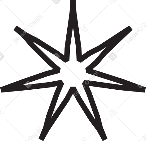 estrella de siete puntas PNG, SVG