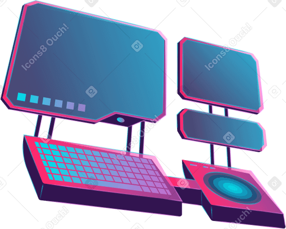 futuristic computer PNG, SVG