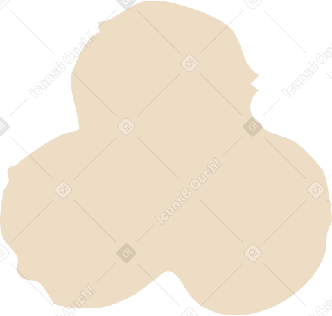 beige trefoil PNG, SVG
