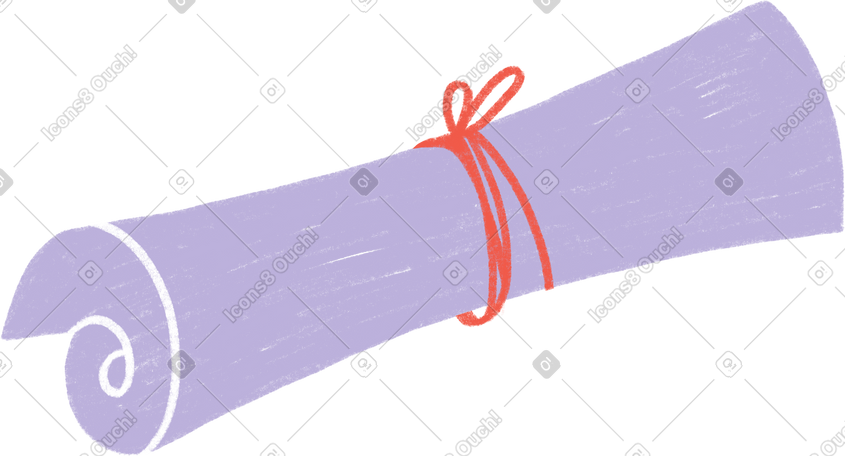 scroll with red ribbon PNG, SVG