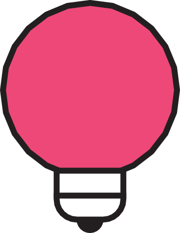 Розовая лампочка в PNG, SVG