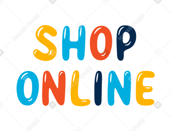shop online Illustration in PNG, SVG
