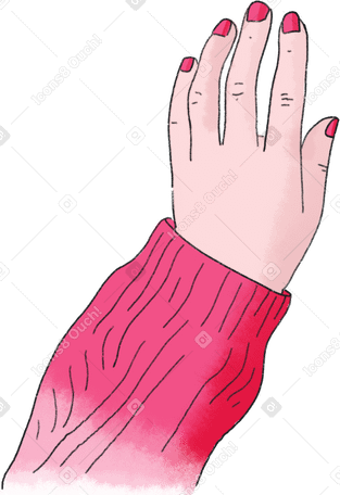 hand in the pink sleeve в PNG, SVG