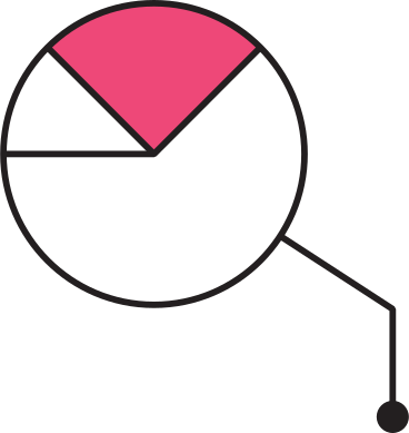 pink round chart PNG, SVG