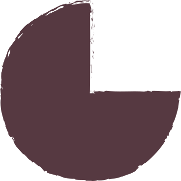Темно-коричневая круговая диаграмма в PNG, SVG