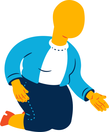 chubby old woman sitting on knees Illustration in PNG, SVG