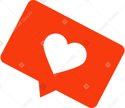 bubble with a heart PNG, SVG