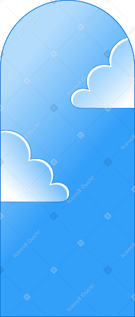 背景有两朵云 PNG, SVG