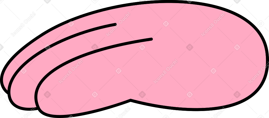 Mano sdraiata rosa PNG, SVG