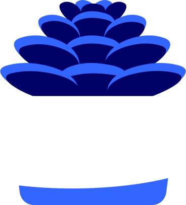 Small plant in white vase PNG, SVG
